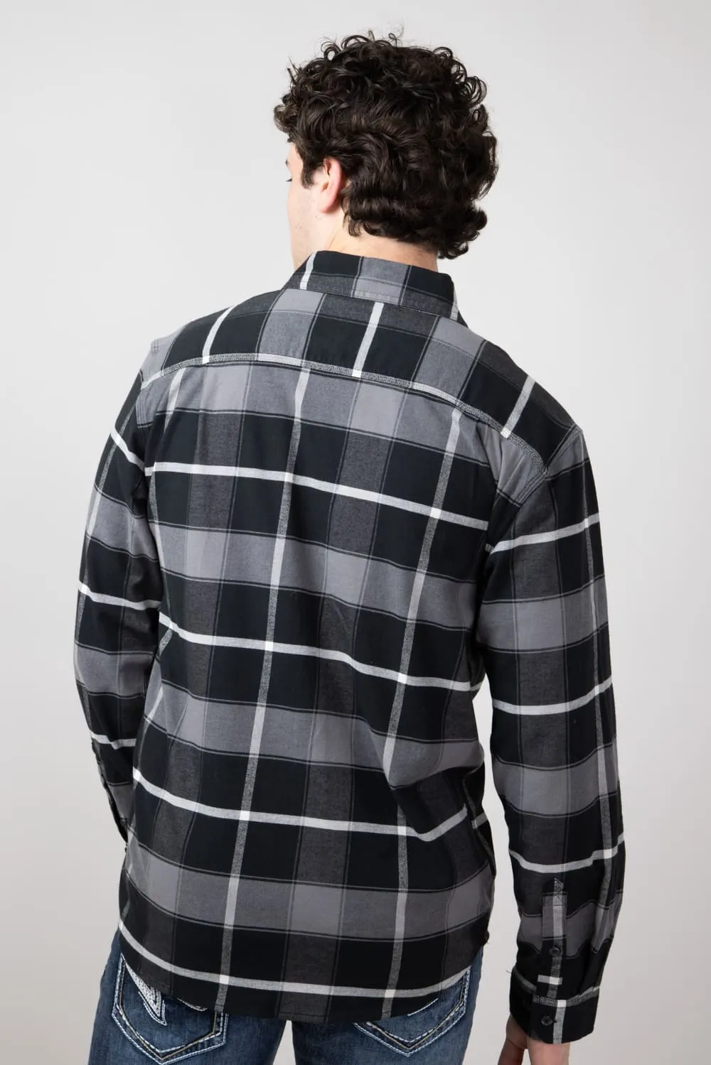 Carhartt Rugged Flex Midweight Flannel Shirt for Men in Black | 106352-N04-BLK