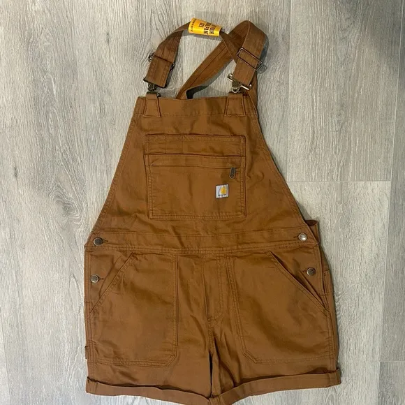 Carhartt womens rugged flex relaxed fit canvas shortall