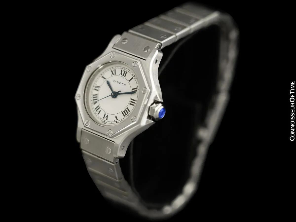 Cartier Santos Octagon Ladies Automatic Watch - Stainless Steel