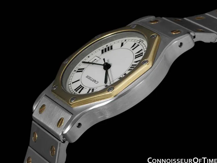 Cartier Santos Octagon Mens Midsize Watch, Automatic - Stainless Steel & 18K Gold