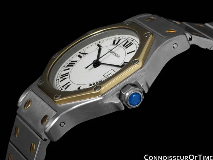 Cartier Santos Octagon Mens Midsize Watch, Automatic - Stainless Steel & 18K Gold