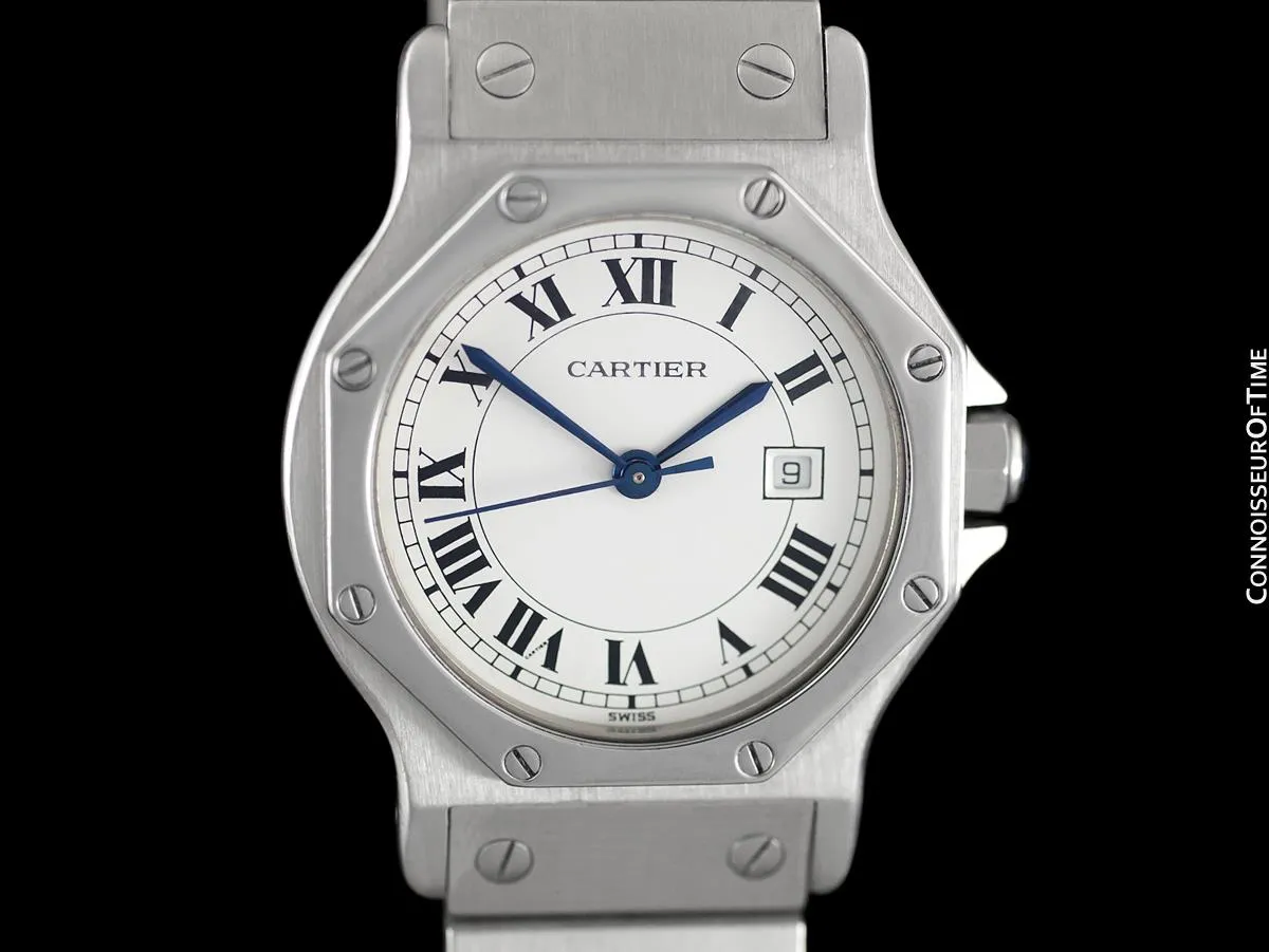Cartier Santos Octagon Mens Unisex Watch, Automatic - Stainless Steel & 18K Gold