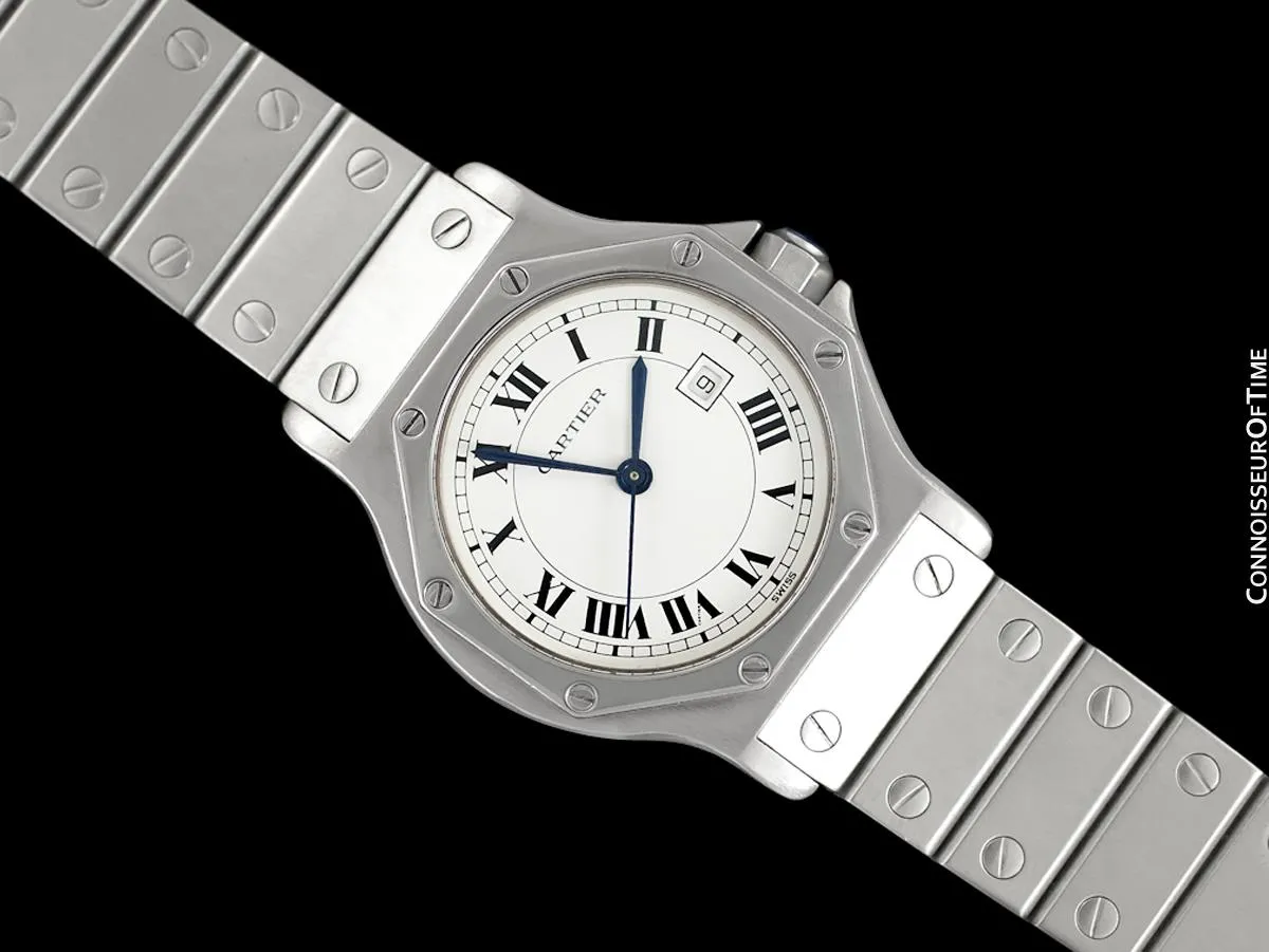 Cartier Santos Octagon Mens Unisex Watch, Automatic - Stainless Steel & 18K Gold