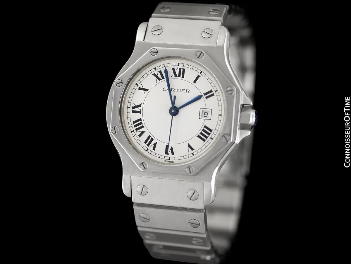 Cartier Santos Octagon Mens Unisex Watch, Automatic - Stainless Steel & 18K Gold