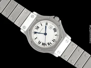 Cartier Santos Octagon Mens Unisex Watch, Automatic - Stainless Steel & 18K Gold