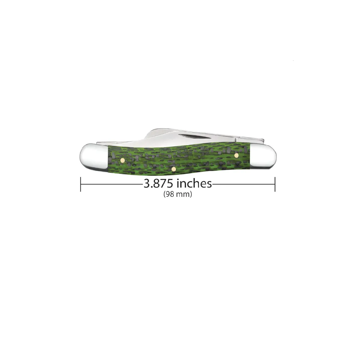 CASE KNIVES GREEN & BLACK CARBON FIBER WEAVE STOCKMAN
