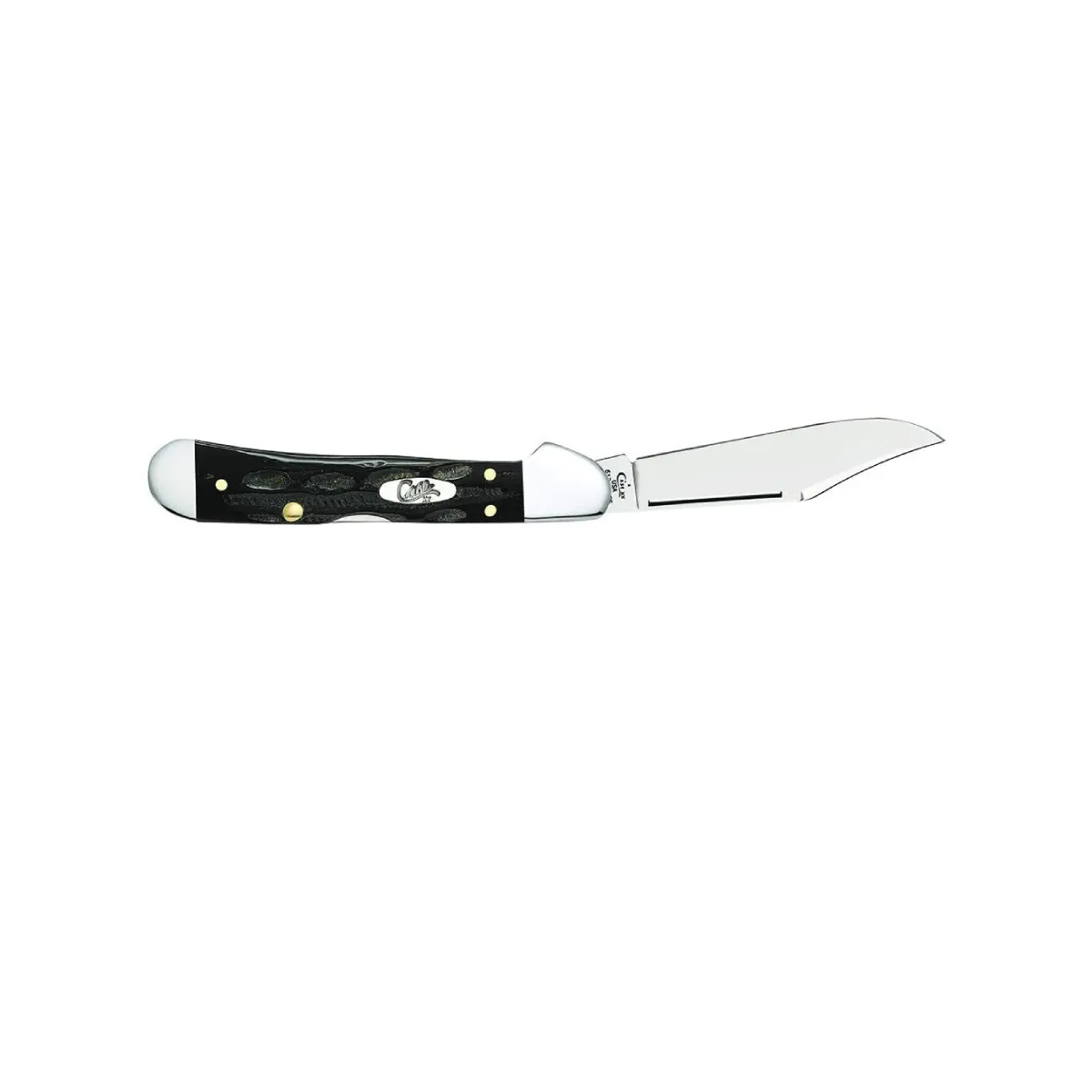 CASE KNIVES JIGGED BUFFALO HORN MINI COPPERLOCK