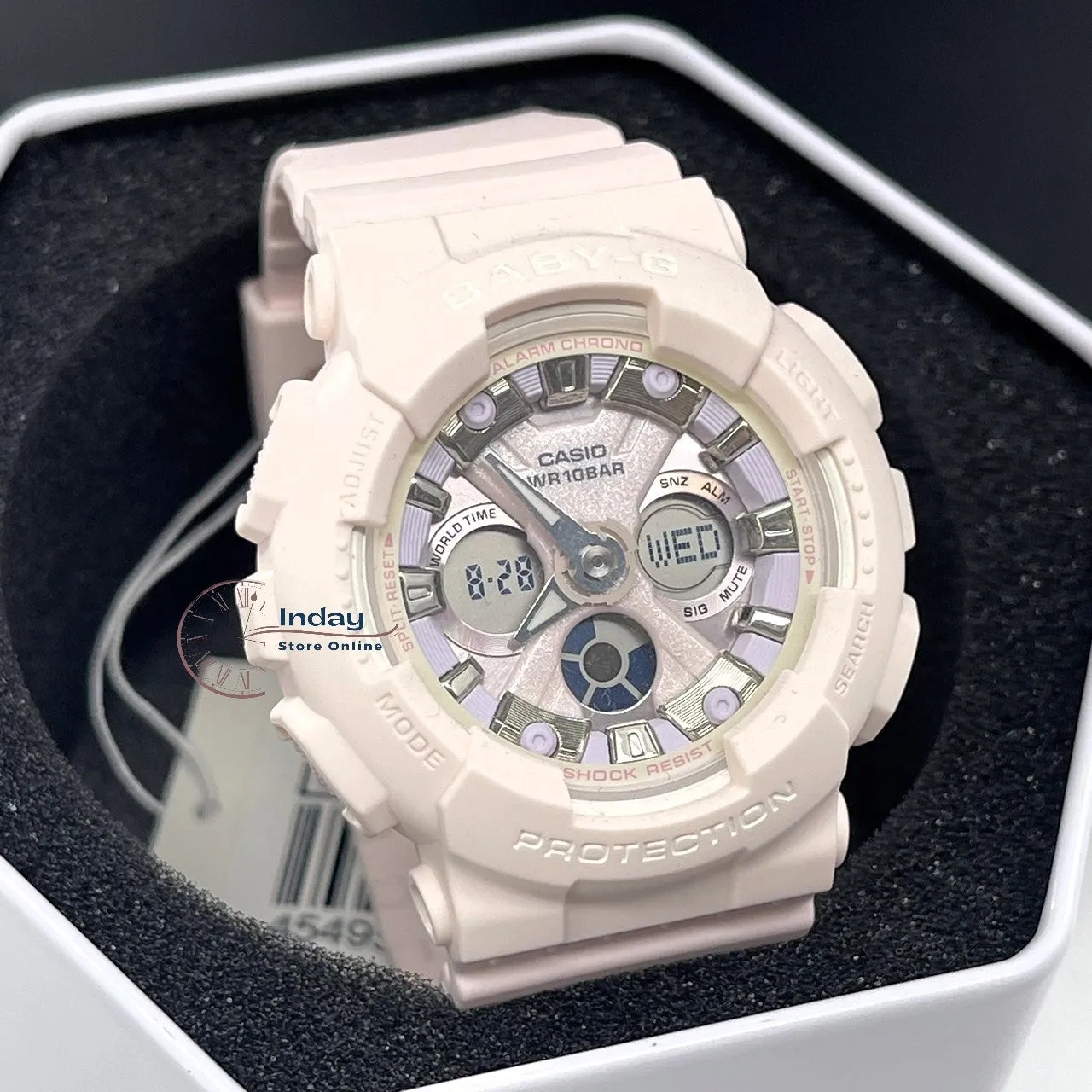 Casio Baby-G Women's Watch BA-130WP-4A Resin Band Mineral Glass Shock Resistant