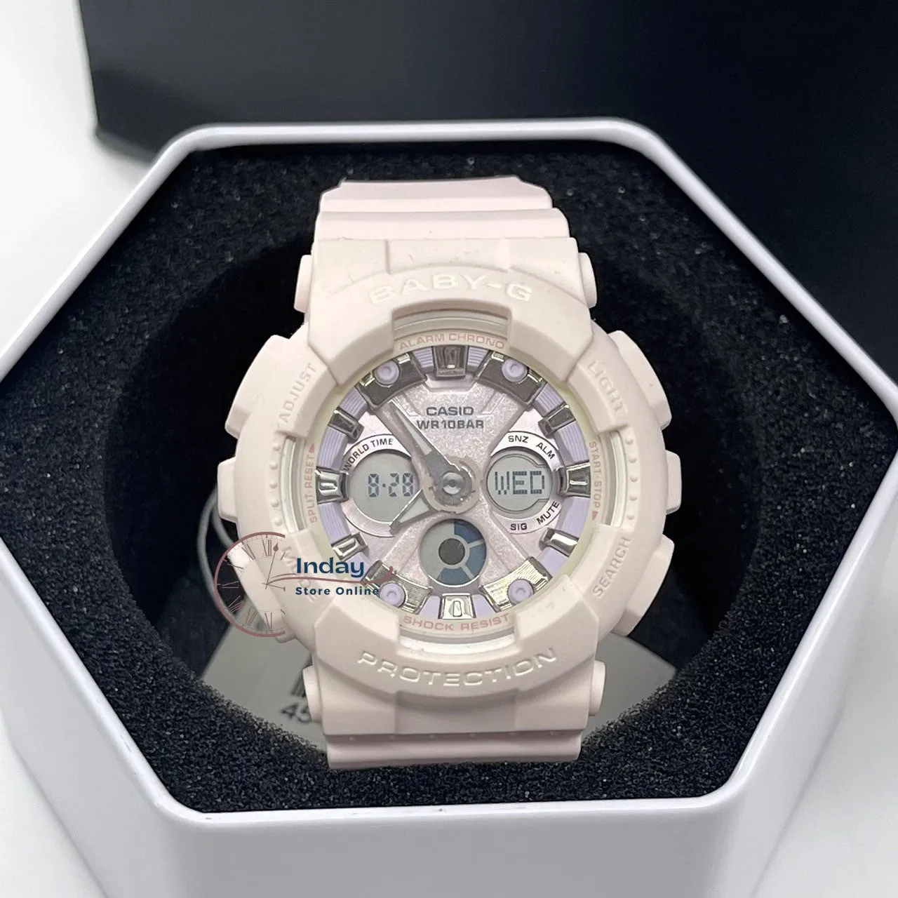 Casio Baby-G Women's Watch BA-130WP-4A Resin Band Mineral Glass Shock Resistant