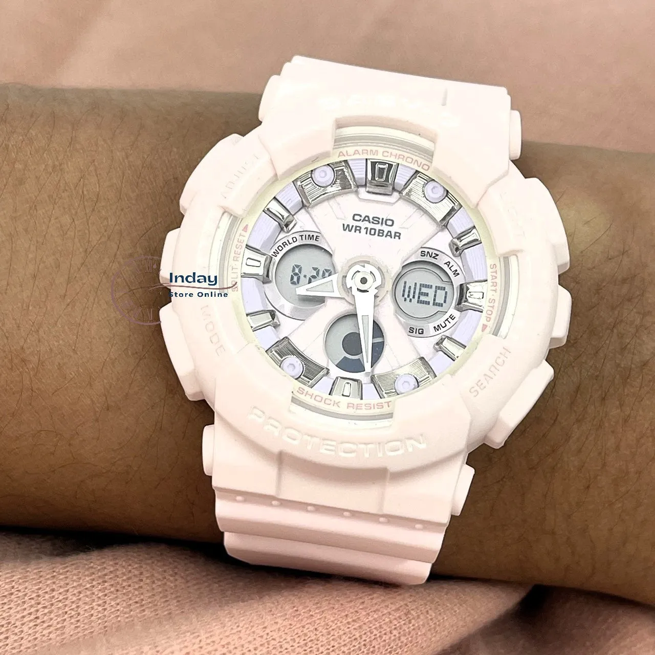 Casio Baby-G Women's Watch BA-130WP-4A Resin Band Mineral Glass Shock Resistant