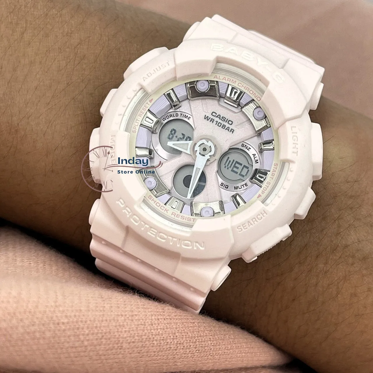 Casio Baby-G Women's Watch BA-130WP-4A Resin Band Mineral Glass Shock Resistant