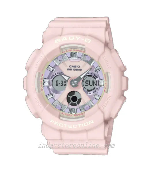 Casio Baby-G Women's Watch BA-130WP-4A Resin Band Mineral Glass Shock Resistant