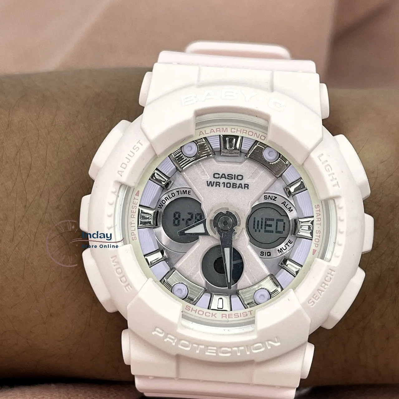 Casio Baby-G Women's Watch BA-130WP-4A Resin Band Mineral Glass Shock Resistant