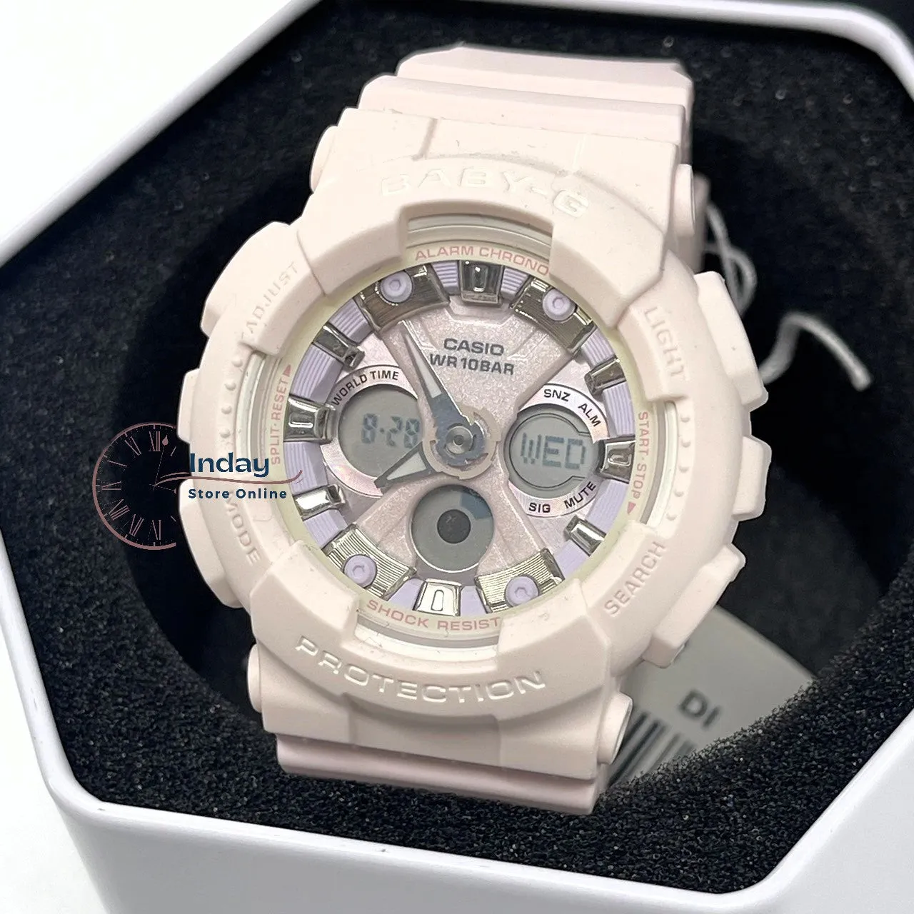 Casio Baby-G Women's Watch BA-130WP-4A Resin Band Mineral Glass Shock Resistant