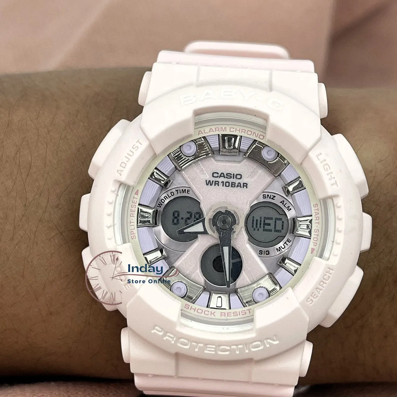 Casio Baby-G Women's Watch BA-130WP-4A Resin Band Mineral Glass Shock Resistant