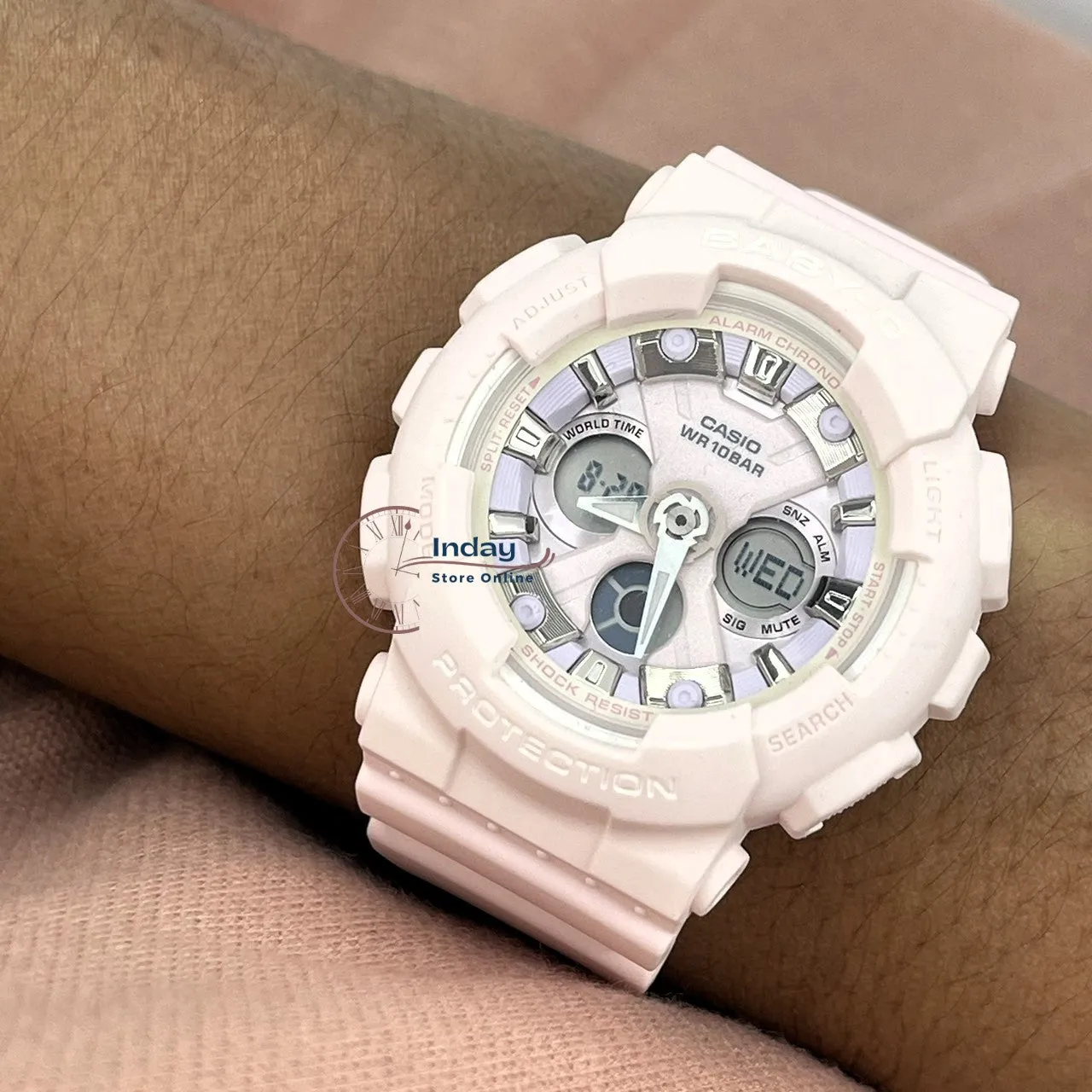 Casio Baby-G Women's Watch BA-130WP-4A Resin Band Mineral Glass Shock Resistant