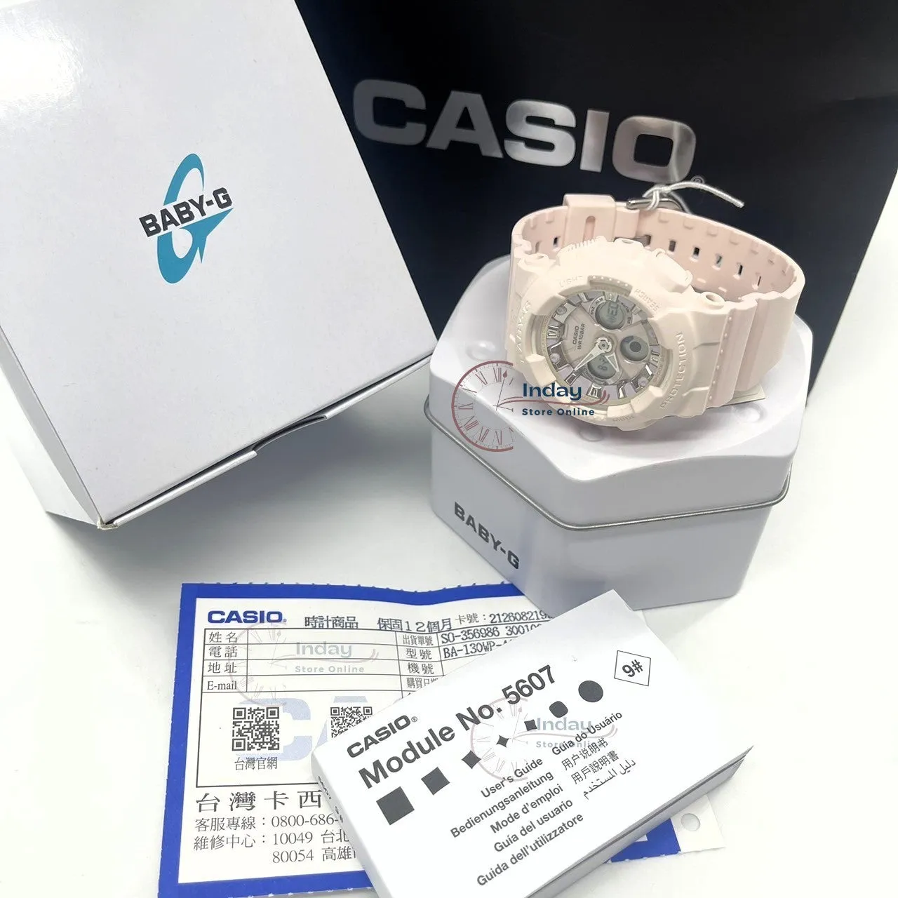 Casio Baby-G Women's Watch BA-130WP-4A Resin Band Mineral Glass Shock Resistant