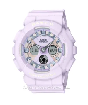 Casio Baby-G Women's Watch BA-130WP-6A Resin Band Mineral Glass Shock Resistant