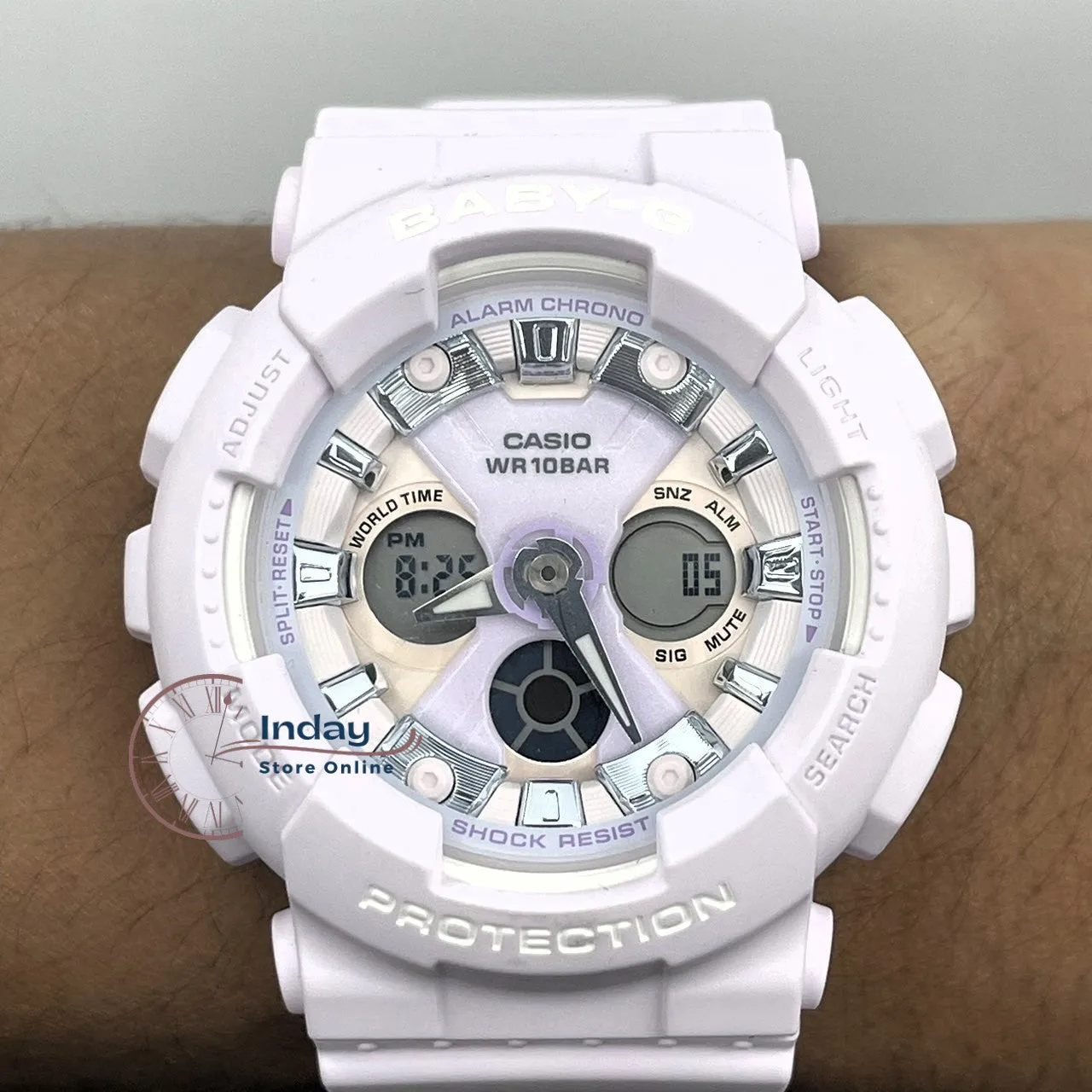 Casio Baby-G Women's Watch BA-130WP-6A Resin Band Mineral Glass Shock Resistant