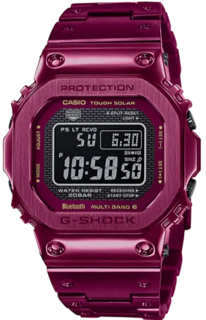 Casio G-Shock Full Metal Square Face Solar Multi-Band Rose Red GMW-B5000RD-4