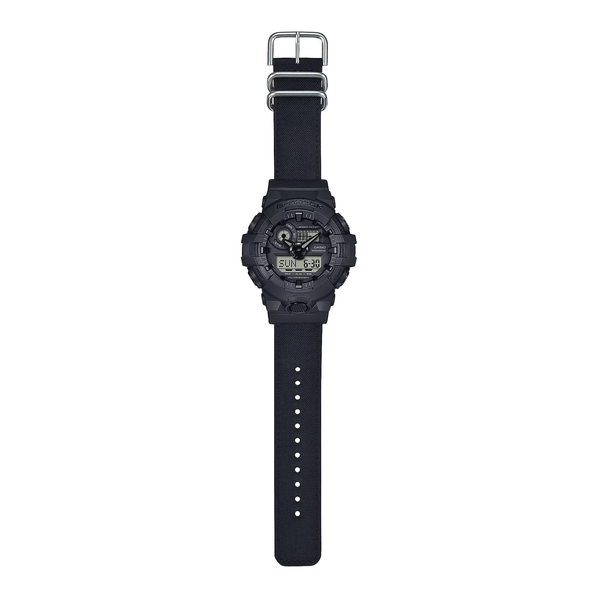 CASIO G-SHOCK Utility Black w/ Cordura Eco Band Watch GA700BCE-1A