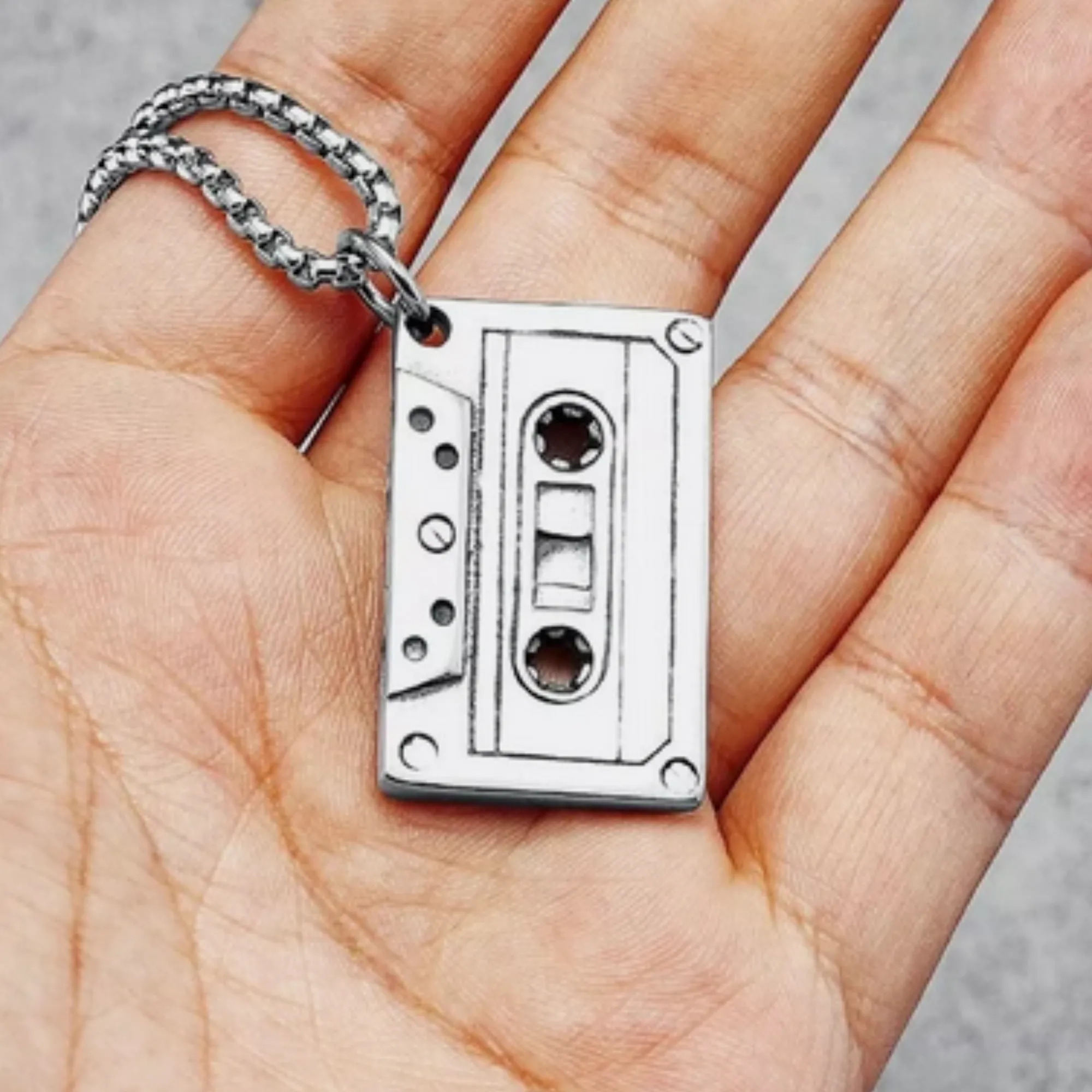Cassette Necklace - PRICE INCLUDES FREE SHIPPING