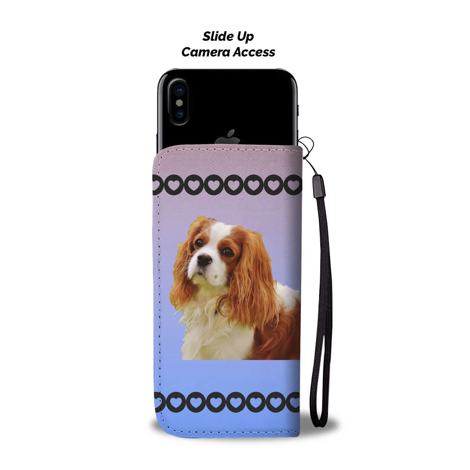Cavalier King Charles Spaniel Phone Case Wallet - Pastel