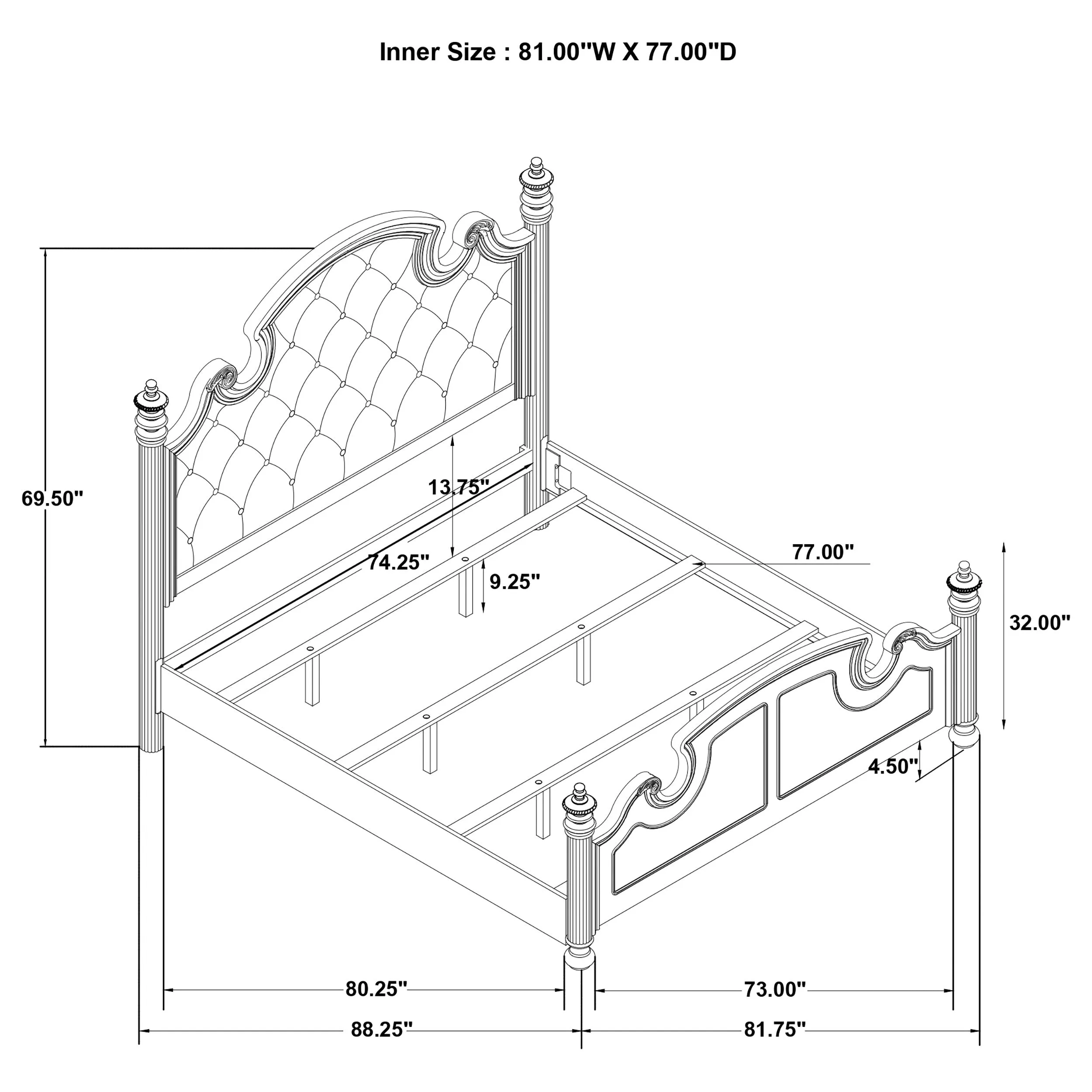 Celina 5-piece Eastern King Bedroom Set Black