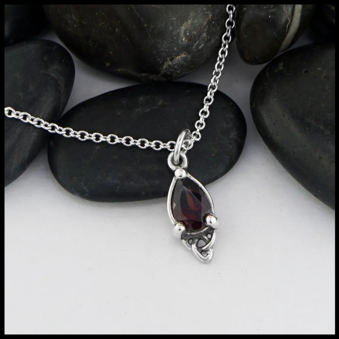 Celtic Goddess Pendant with Garnet