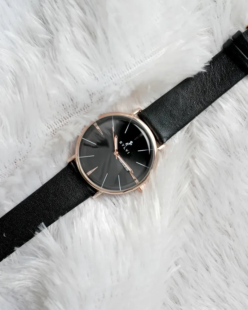 Certified Imperfect Elegadoom Black Rosegold Leather