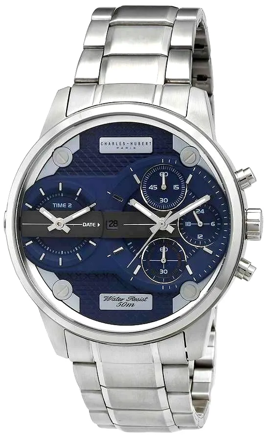 Charles-Hubert Paris Pilot's Dual Time Chronograph, Stainless Steel Case & Bracelet XWA6033