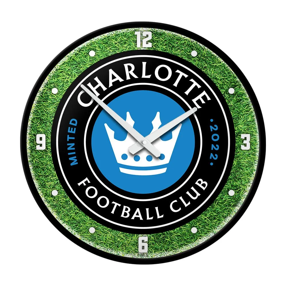 Charlotte FC: Pitch - Modern Disc Wall Clock
