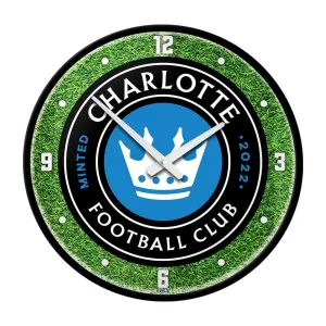 Charlotte FC: Pitch - Modern Disc Wall Clock