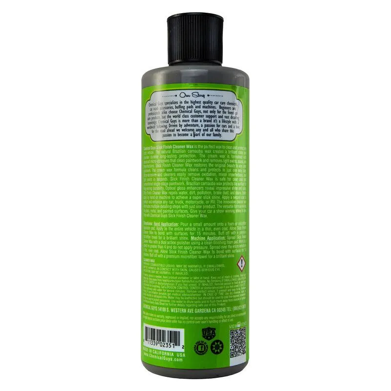 Chemical Guys Slick Finish Cleaner Wax, 473ml