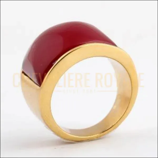 Chevalière pour femme en acier pierre arc-en-ciel huileux et vitreux