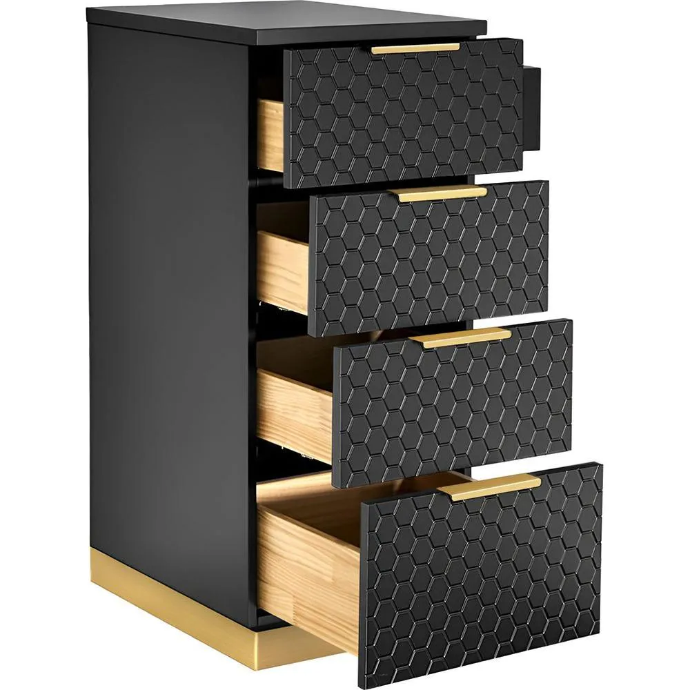 Chloe Styling Station Side Cabinet / Black by Deco Salon Furniture