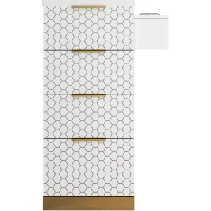 Chloe Styling Station Side Cabinet / White by Deco Salon Furniture