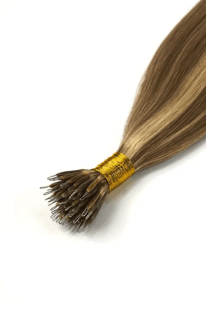 Chocolate Honey (#4/27) Nano Ring Hair Extensions