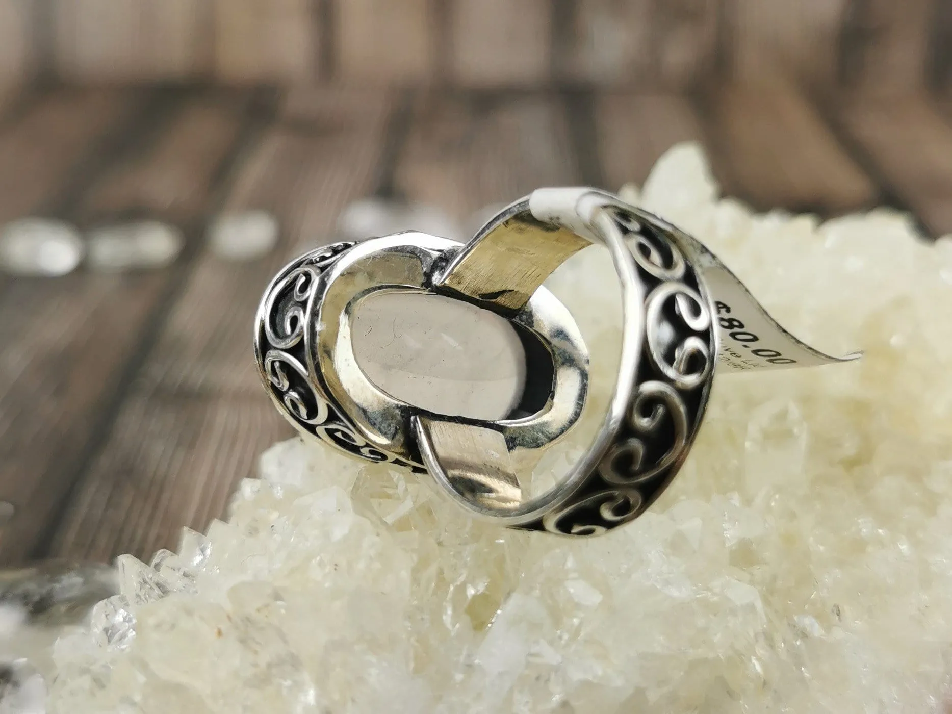 Chunky Rose Quartz Ring Size 7.5
