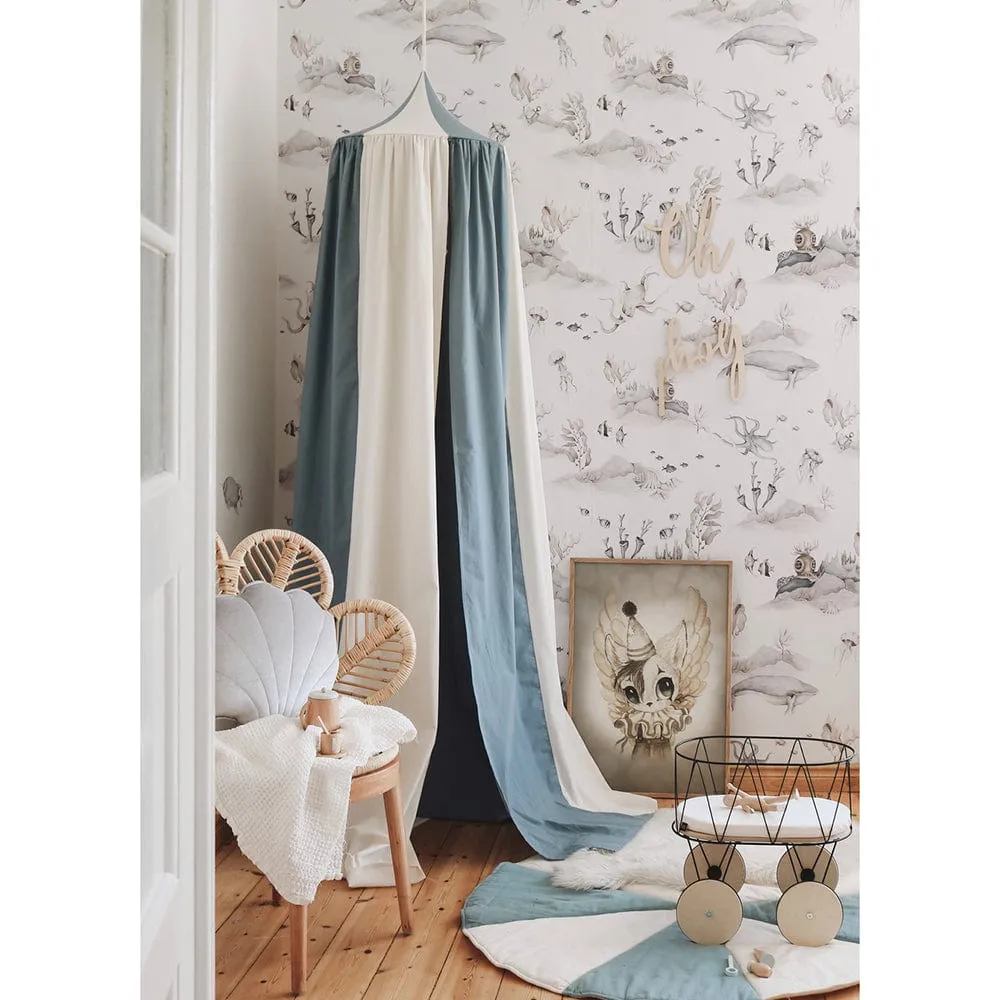 Circus Decorative Canopy - Blue & Beige