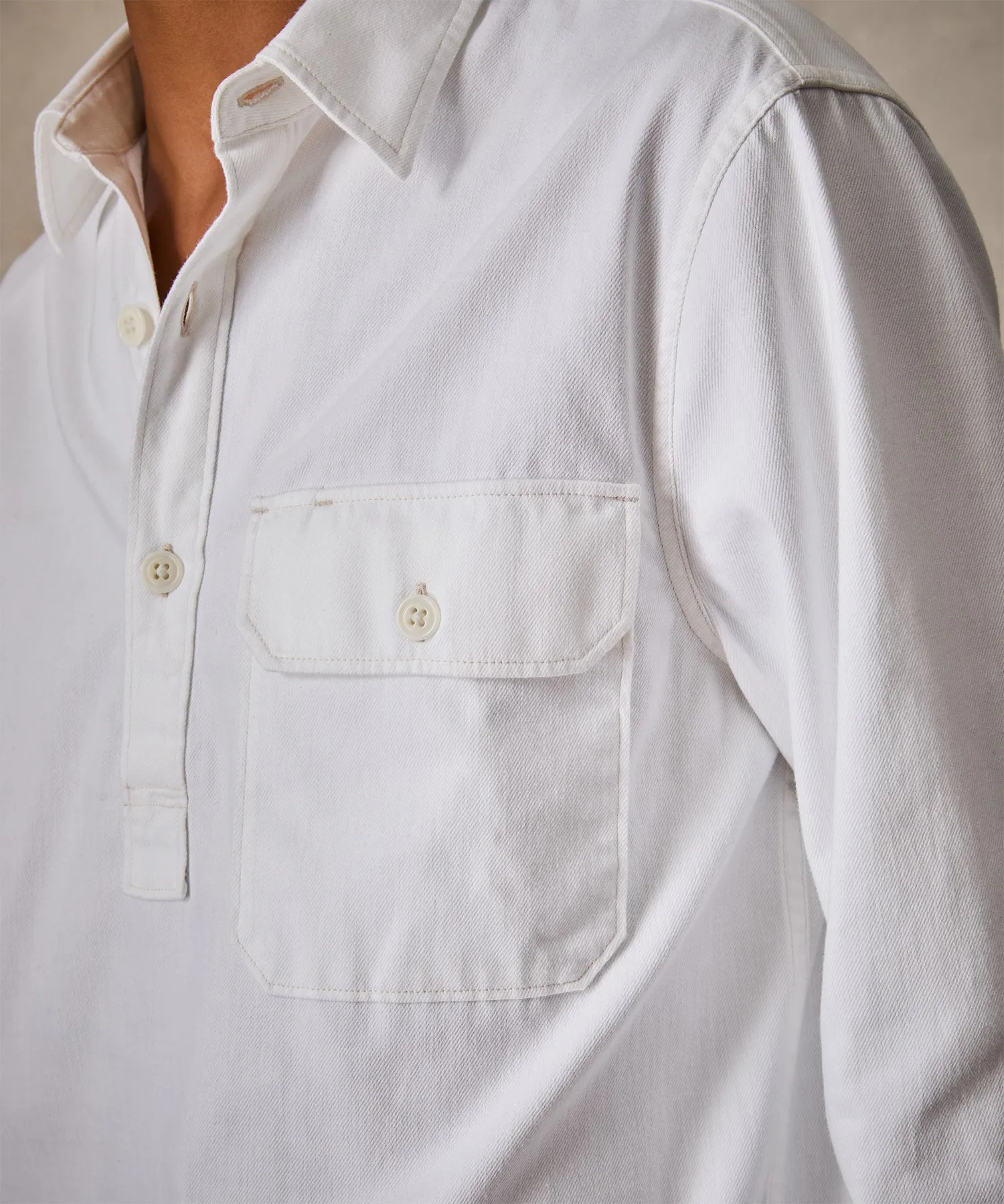 Classic Fit Denim Mariner Shirt