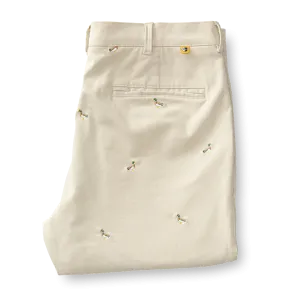 Classic Fit Gold School Chino - Emb Stone