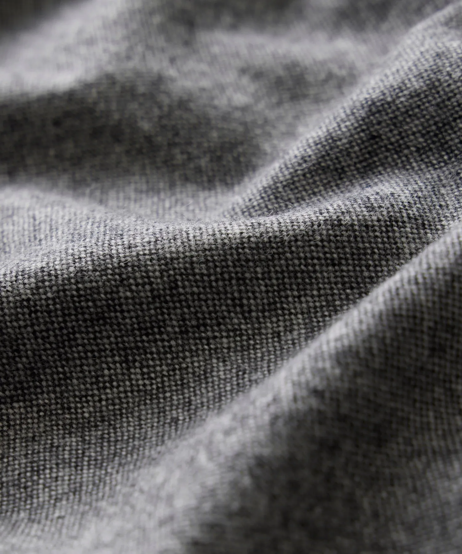 Classic Fit Italian Wool Cashmere Field Shirt in Charcoal