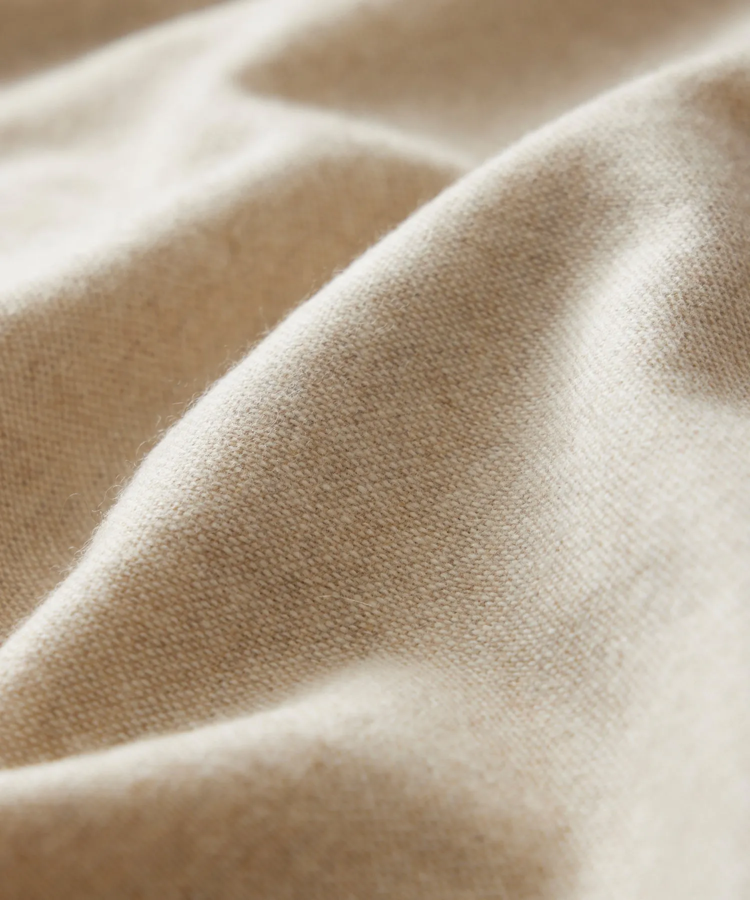 Classic Fit Italian Wool Cashmere Field Shirt in Cream