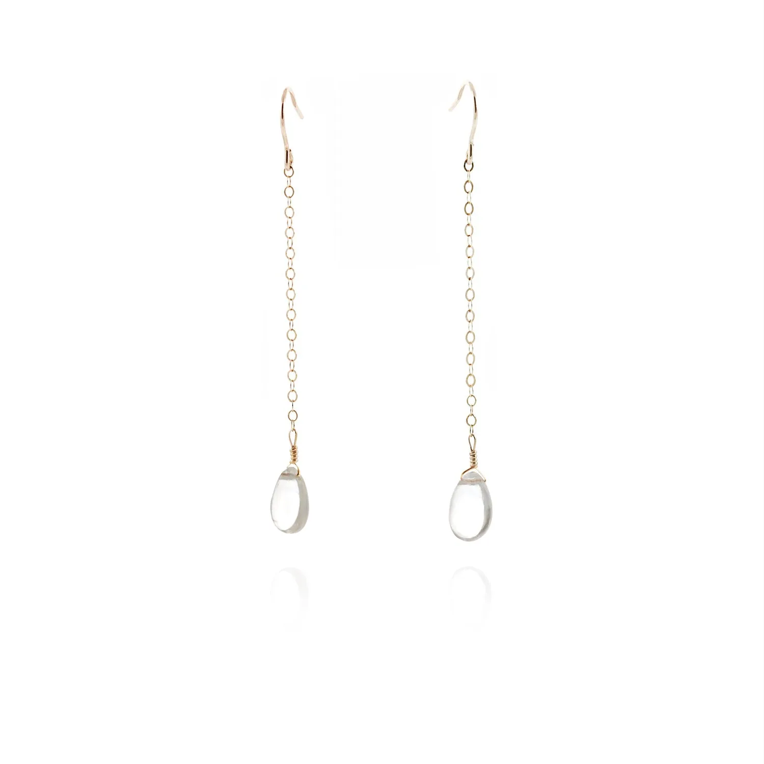 Clear Quartz Drop Earrings