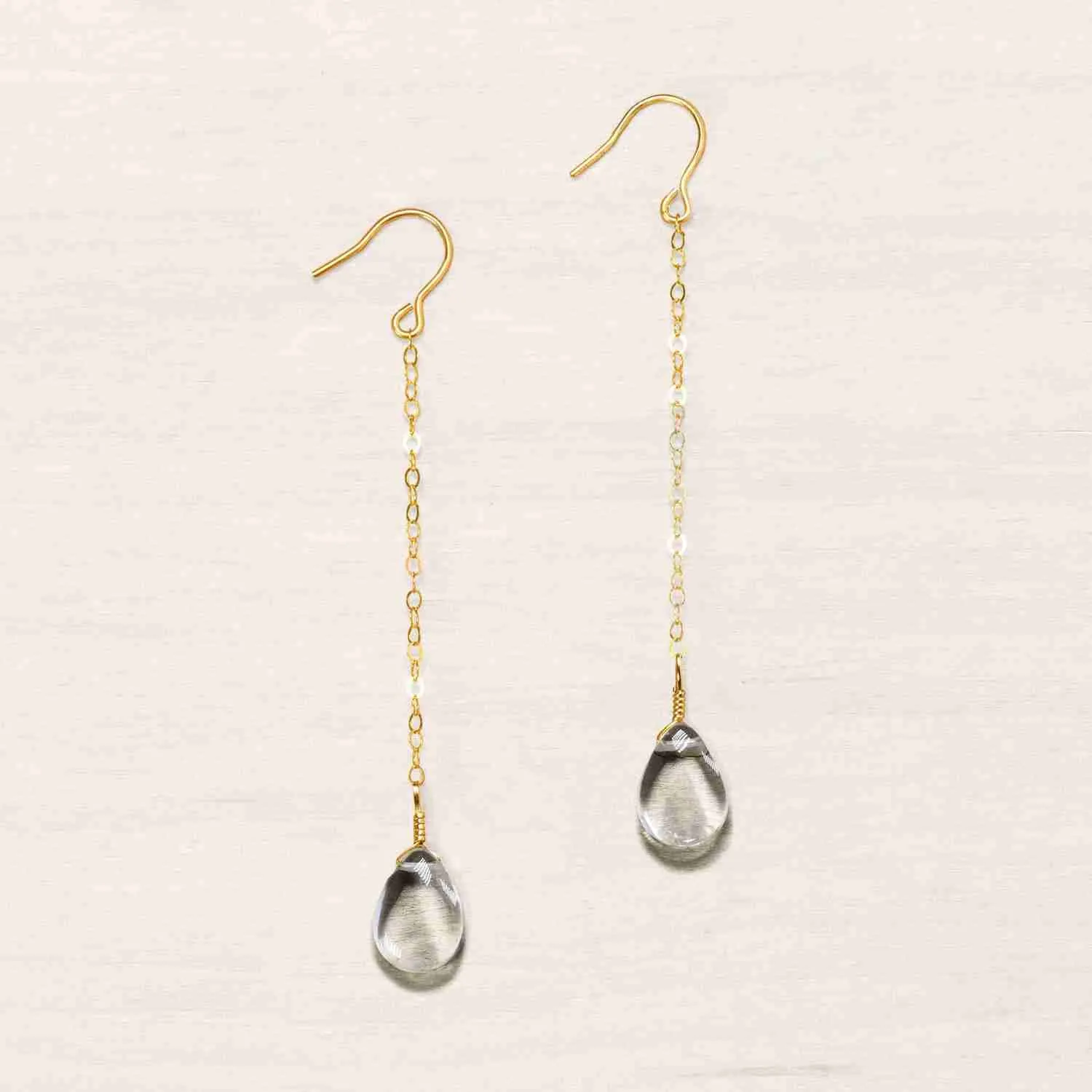 Clear Quartz Drop Earrings