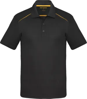 COAL HARBOUR® Snag Resistant Contrast Inset Sport Shirt Black Gold