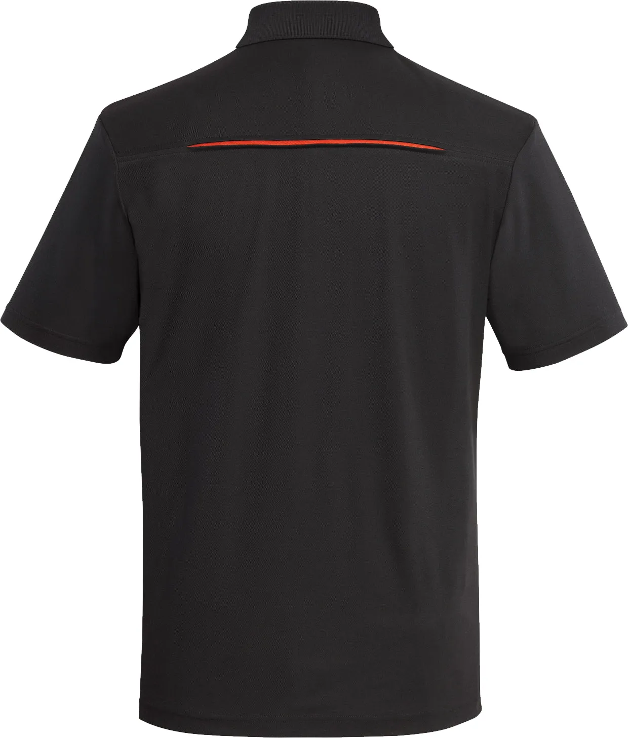 COAL HARBOUR® Snag Resistant Contrast Inset Sport Shirt Black Orange