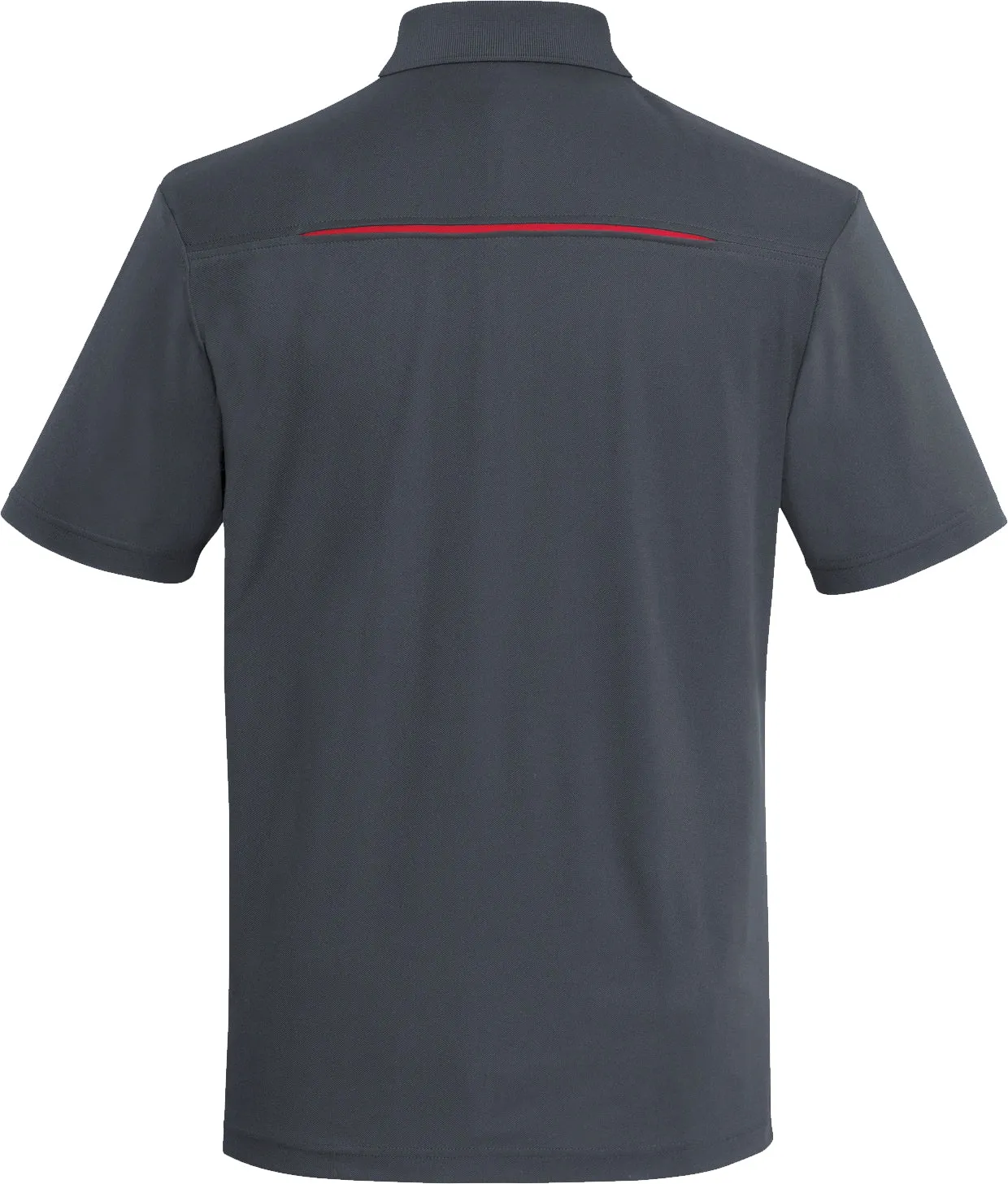 COAL HARBOUR® Snag Resistant Contrast Inset Sport Shirt Charcoal Red