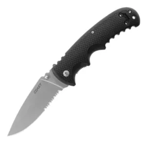 Coast DX318 Double Lock Black Partially Serrated Blade CO-K21484